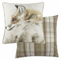 Evans Lichfield Watercolour Fox Print Piped Edge Cushion Cover, Multi, 43 x 43 Cm
