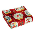 Furn Chrtistmas Super Soft Fleece Throw, Red, 130 x 150 Cm