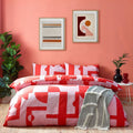 Furn Manhatten Abstract Print Reversible Duvet Cover Set