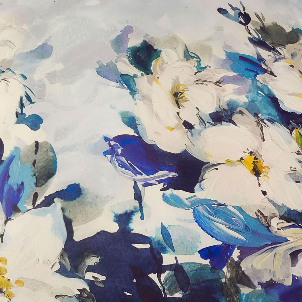 Scatter Box Bliss Floral 100% Cotton Duvet Cover Set, Blue
