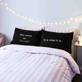 Sassy B How About No Print Standard Pillow Case, Black, Pair