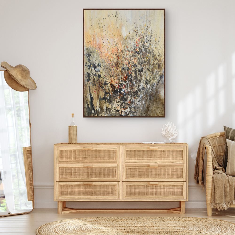 Scatter Box Clennam 1 Nature Framed Hand Painted Print Canvas Wall Art