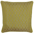 Riva Paoletti Piccadilly Geometric Circle Jacquard Weave Cushion Cover, Gold/Plum, 50 x 50 Cm