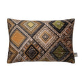 Scatter Box Rio Geometric Diamonds Faux Velvet Feather Filled Cushion