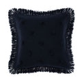 Linen House Adalyn Geometric Tufted Jacquard 100% Cotton Continental Pillow Case, Indigo