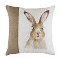 Evans Lichfield Hare Print Hessian Cushion Cover