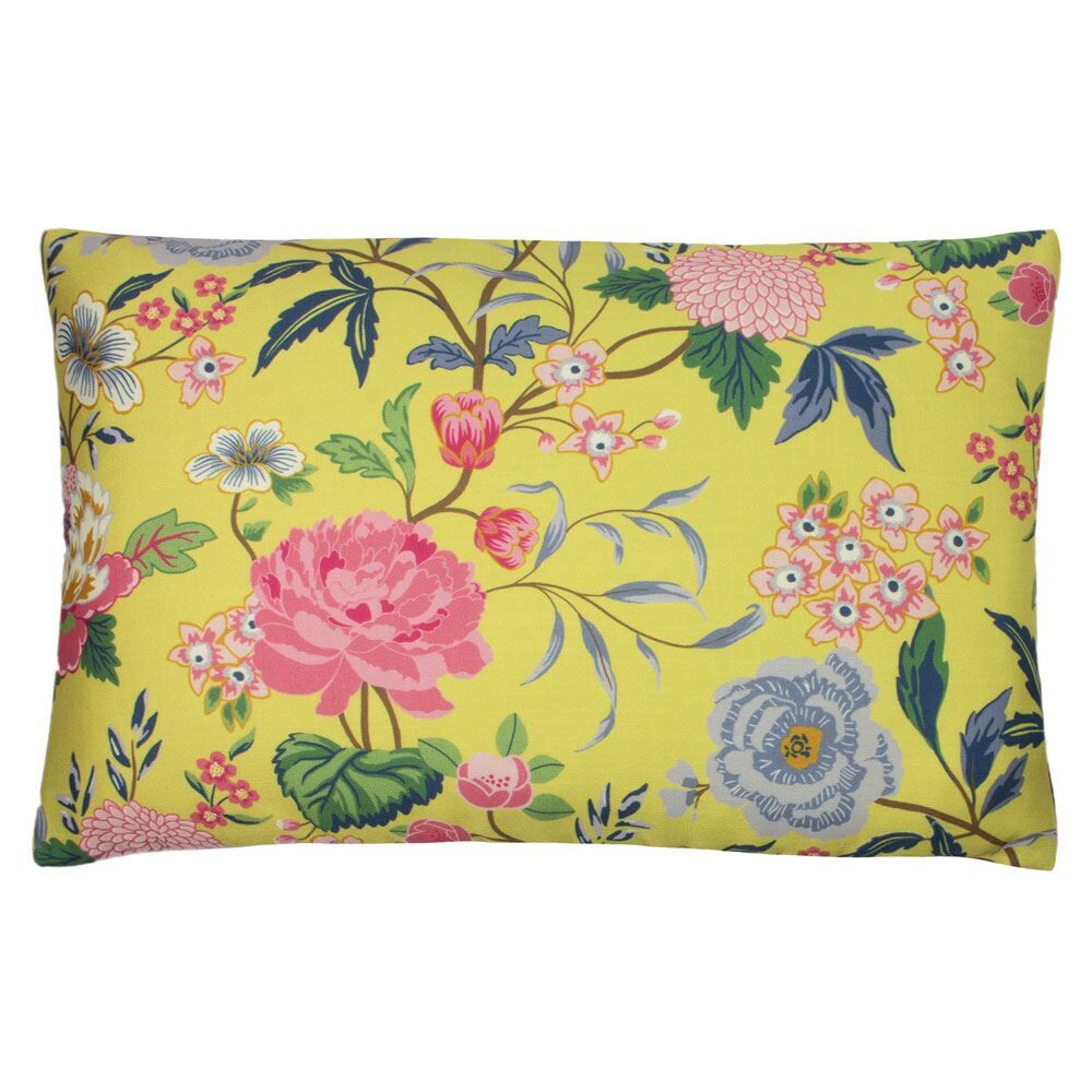 Furn Azalea Floral Print Velvet Cushion Cover