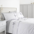 Catherine Lansfield Milo Bow Pleated Duvet Cover Set