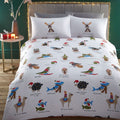 Portfolio Home Christmas Santa Paws Print Reversible Duvet Cover Set