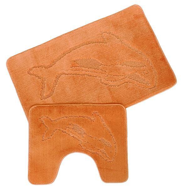 Night Zone Dolphin Nonslip Bath Mat & Pedestal Mat Set