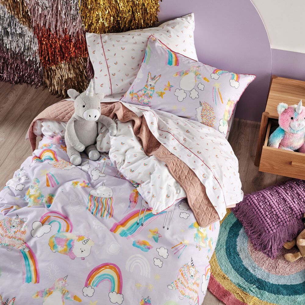 Linen House Kids Unicorniverse Print 100% Cotton Duvet Cover Set