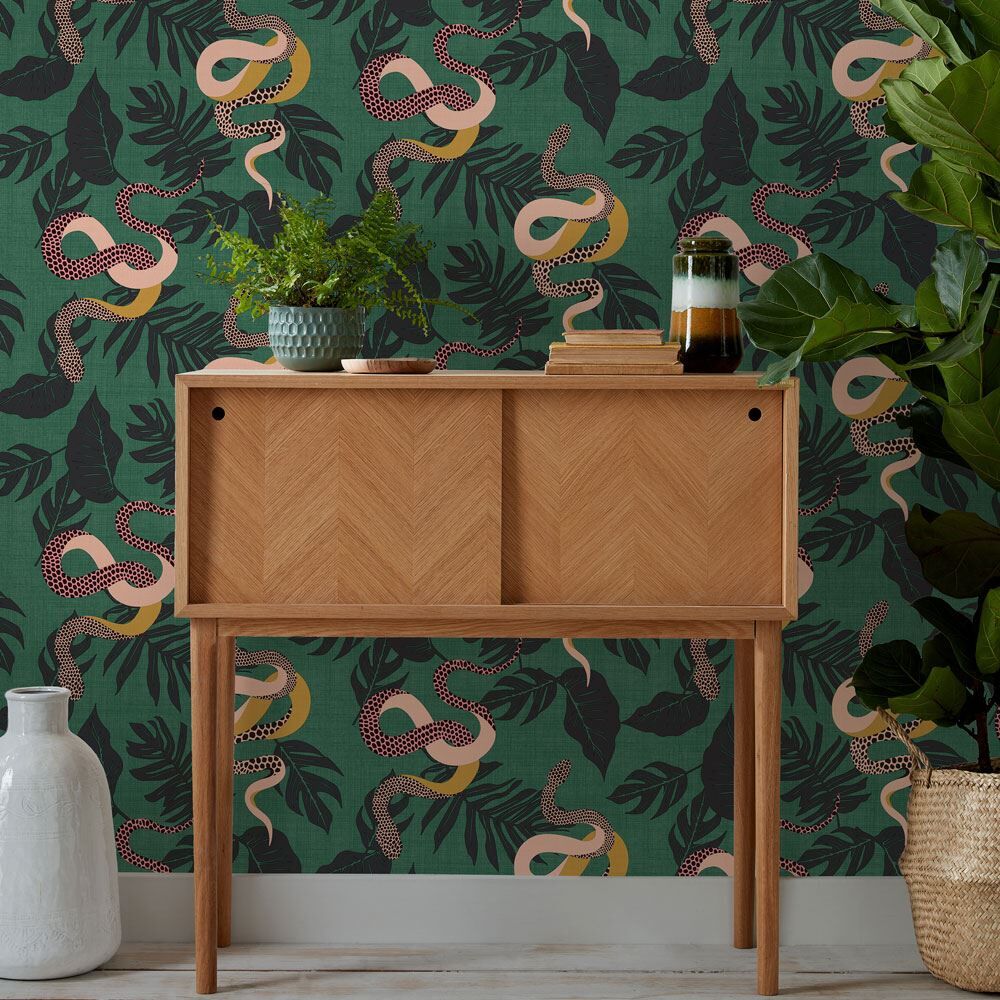 Furn Serpentine Tropical Printed Wallpaper