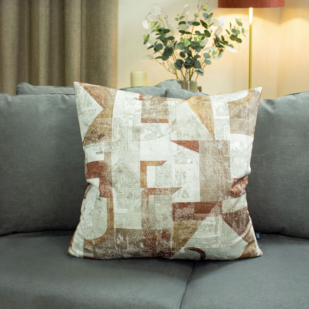 Ashley Wilde Neutra Geometric Jacquard Print Cushion Cover