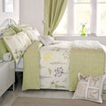 Dreams & Drapes Botanique Vintage Floral Duvet Cover Set, Green