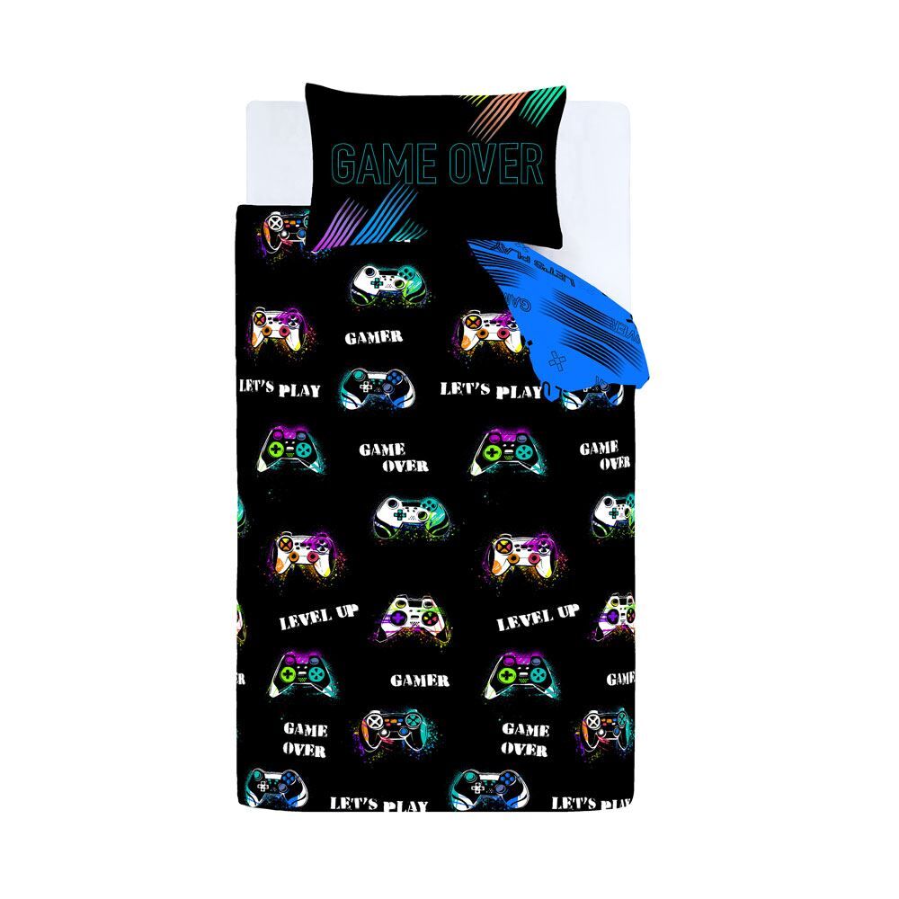 Catherine Lansfield Kids Game Over Reversible Easy Care Duvet Cover Set