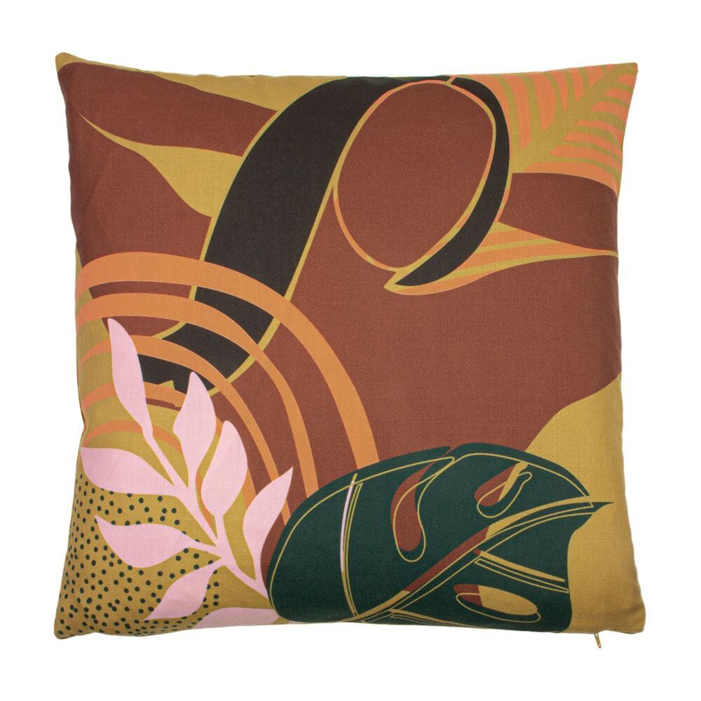 Furn Vida Botanical Print Cushion Cover, Multi, 50 x 50 Cm