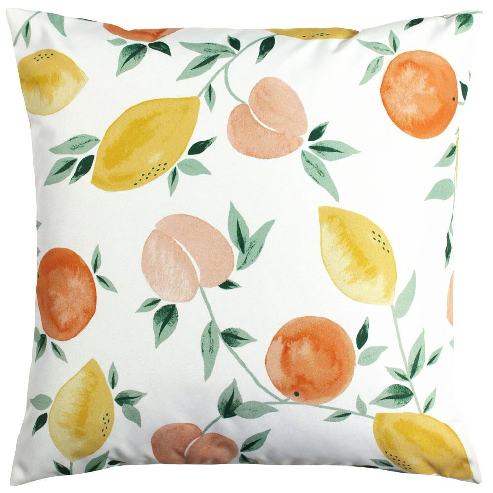 Furn Les Fruits Botanical Print Outdoor Cushion Cover, Multi, 43 x 43 Cm
