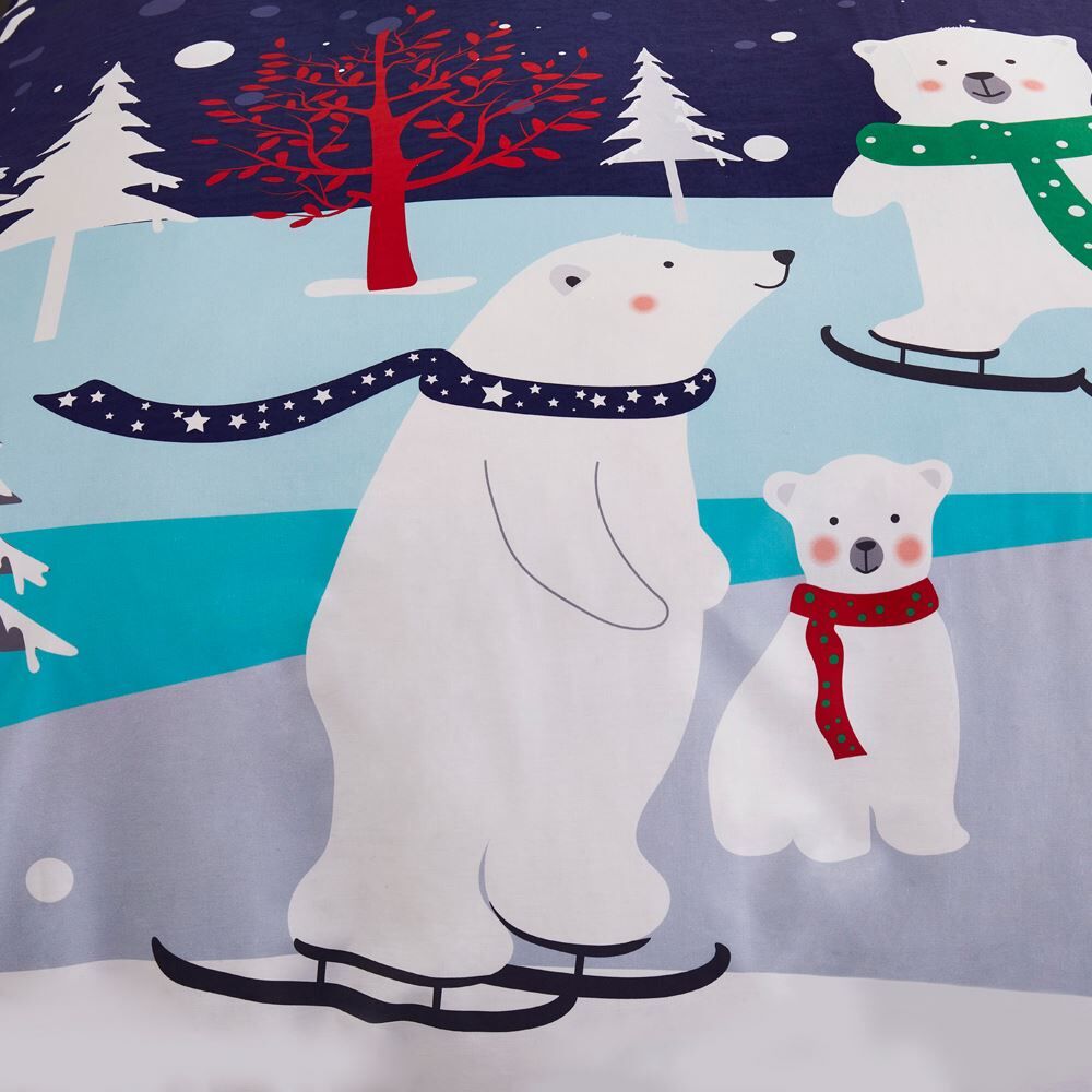 Fusion Christmas Christmas Bears Easy Care Reversible Duvet Cover Set