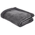 Catherine Lansfield Velvet And Faux Fur Fringed Throw