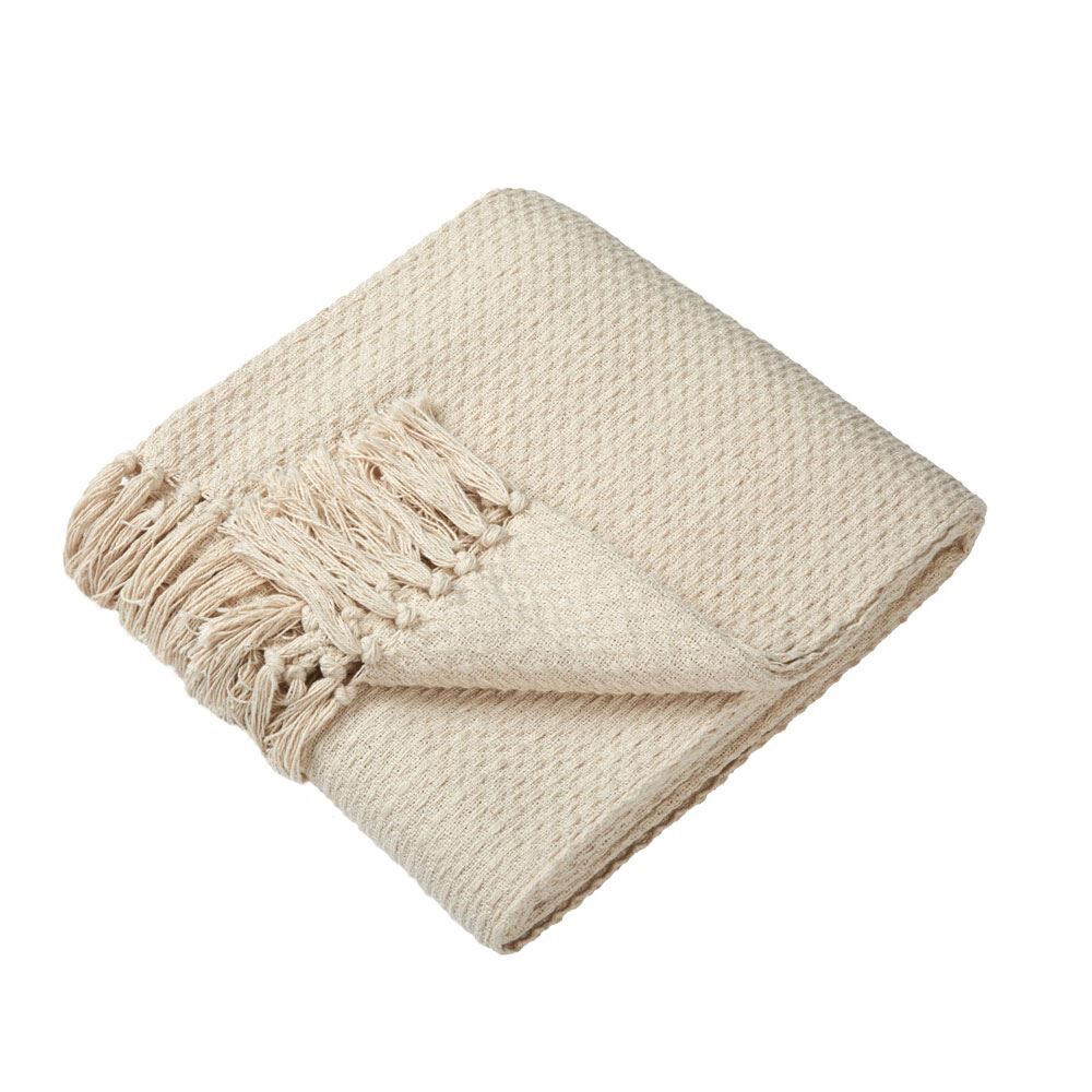 Drift Home Hayden Textured Weave Eco-Friendly 100% Recycled Cotton Throw