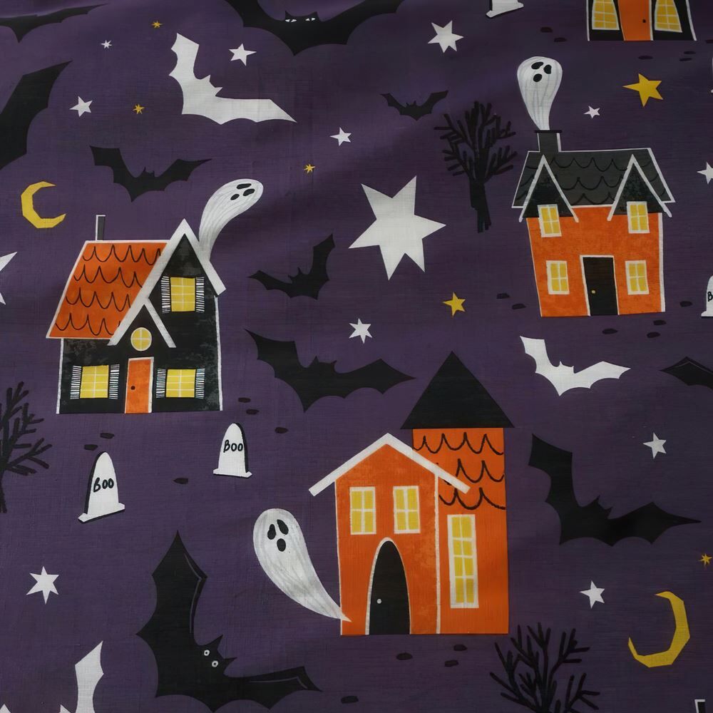Bedlam Halloween Haunted House Glow In The Dark Duvet Cover Set