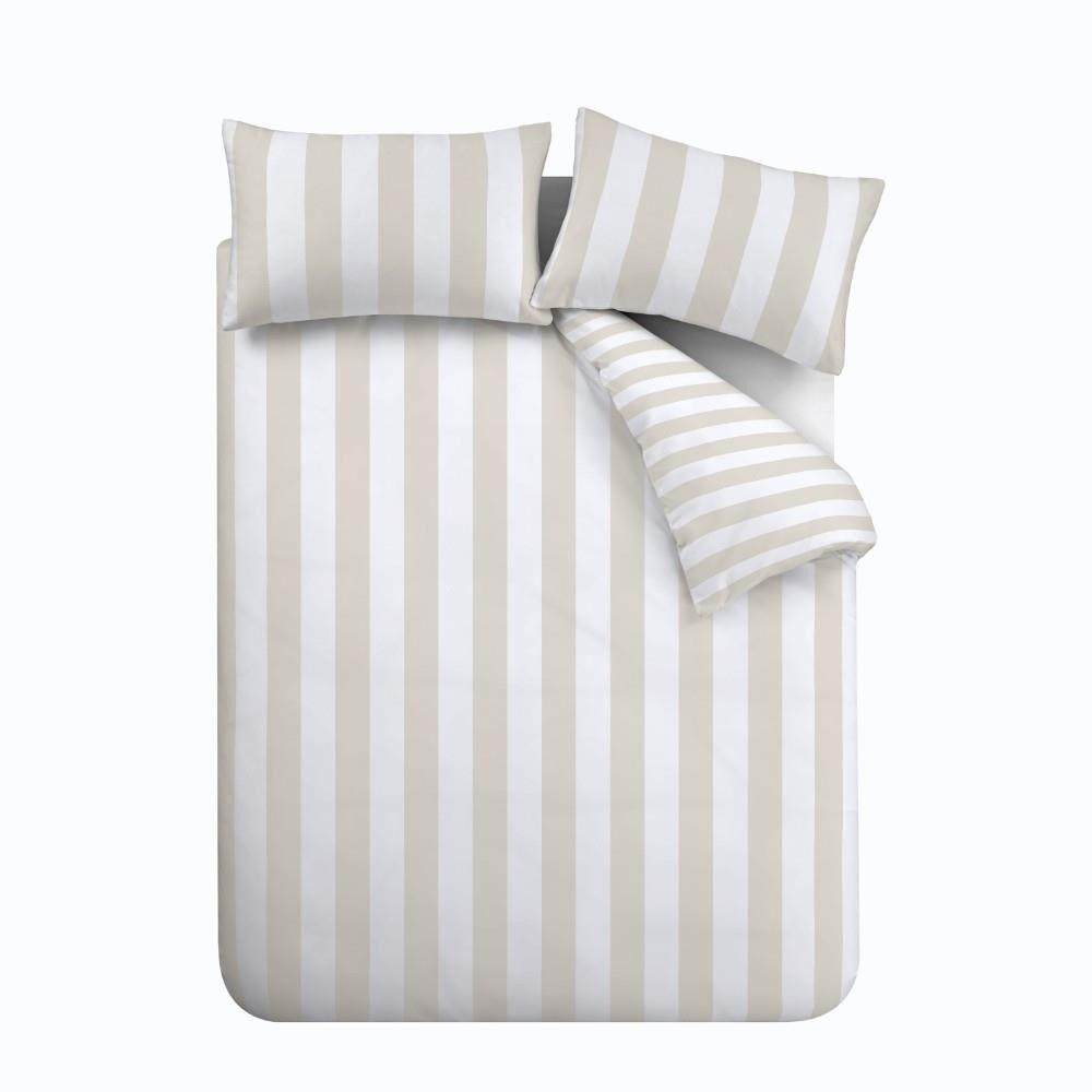 Catherine Lansfield Cove Stripe Reversible Duvet Cover Set