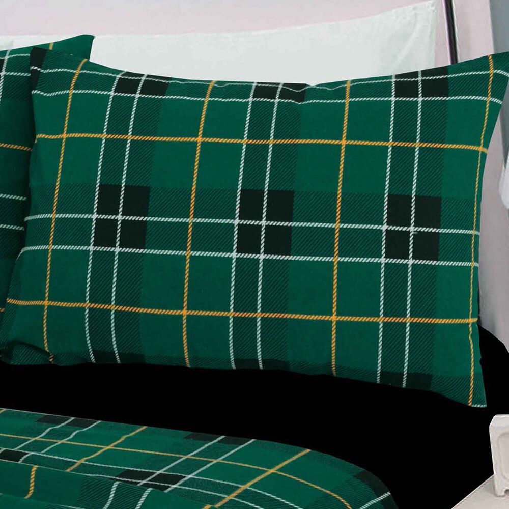 Night Zone Tartan Check Thermal 100% Brushed Cotton Flannelette Sheet Set