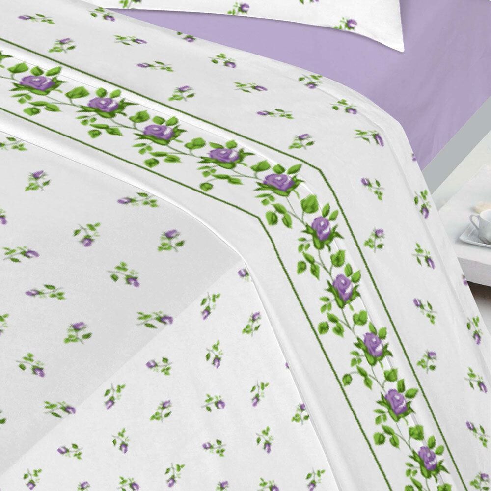 Night Zone Rose Bud Floral Luxury Thermal 100% Brushed Cotton Flannelette Sheet Set