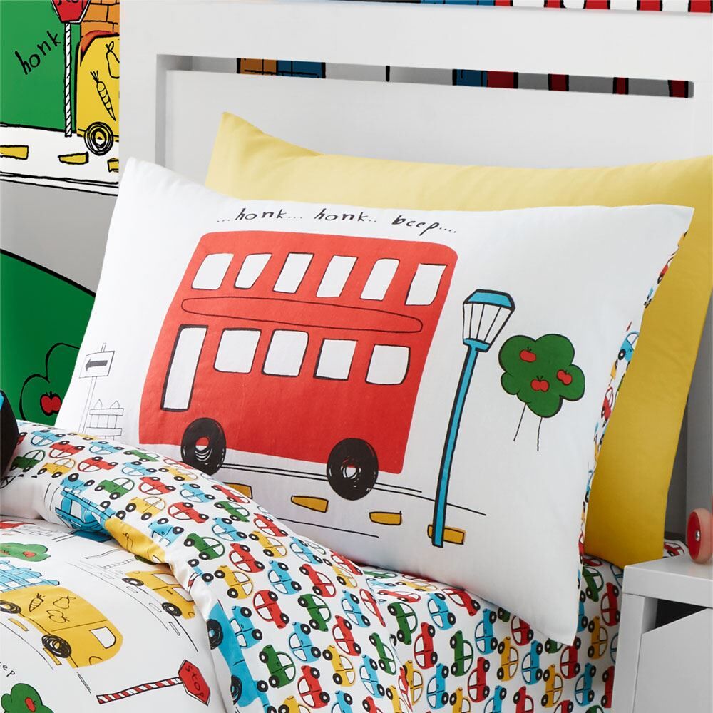 Catherine Lansfield Transport Easy Care Duvet Cover Set, Bright