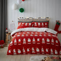 Bedlam Christmas Jolly Santa Sherpa Reverse Duvet Cover Set
