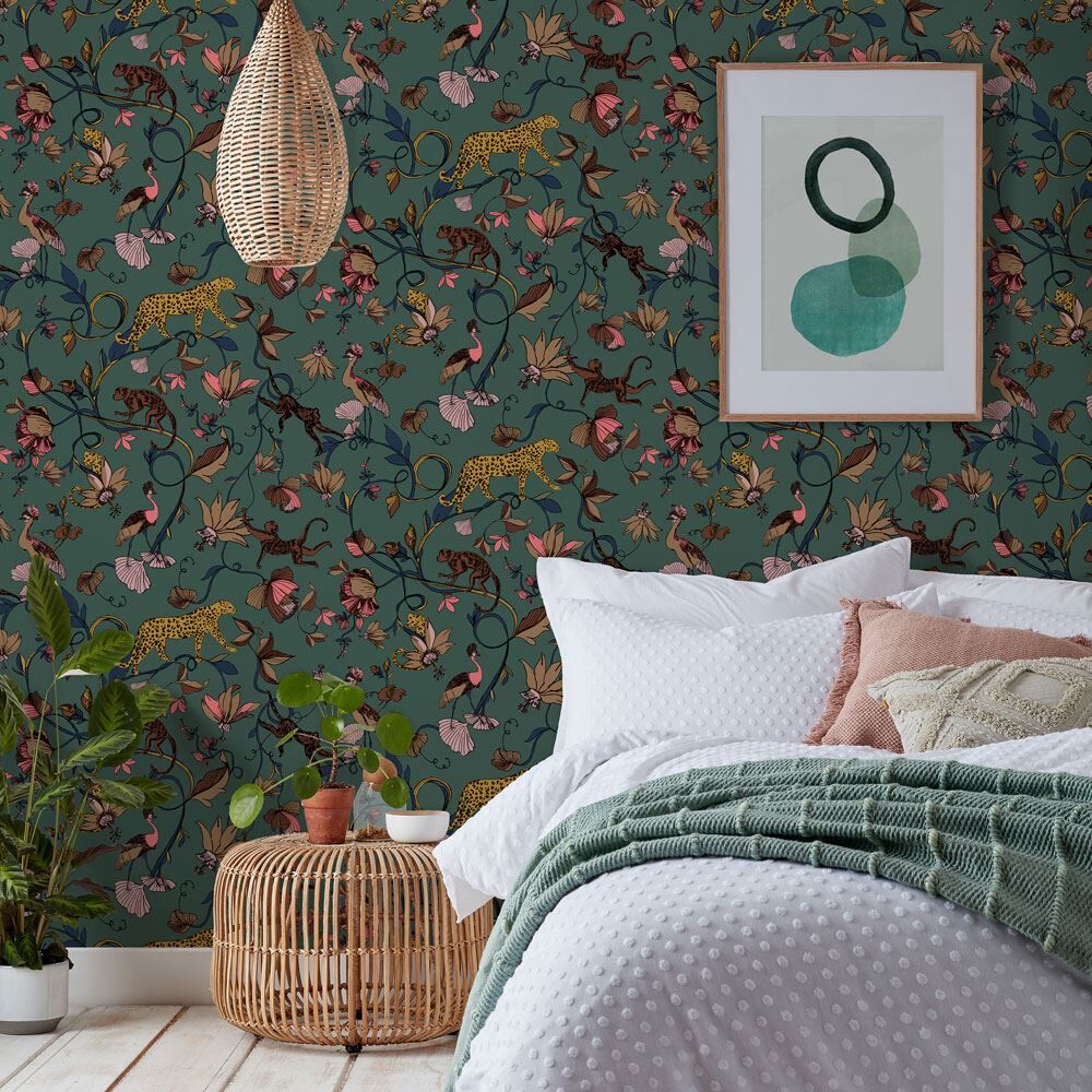 Furn Exotic Wildlings Tropical Printed Wallpaper