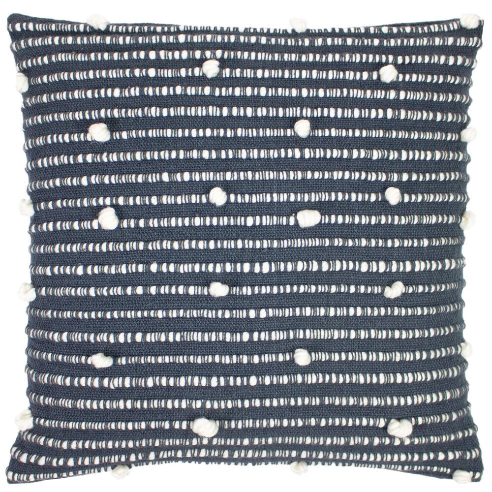 Furn Arlo Boho Scandi Cotton Rich Cushion Cover, Charcoal/Natural, 45 x 45 Cm