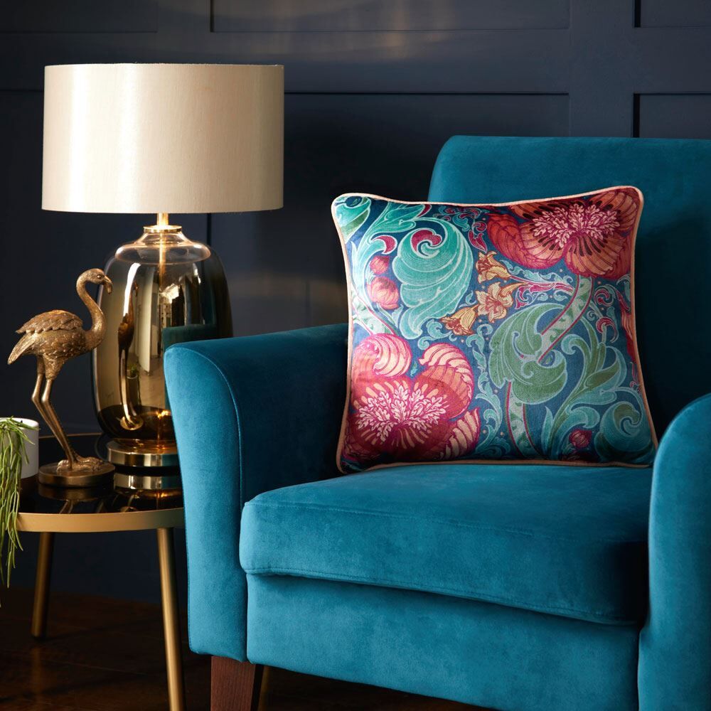 Laurence Llewelyn Bowen Down the Dilly Velvet Piped Edge Filled Cushion