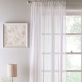 Tyrone Eden Plain Voile Slot Top Curtain Panel, White, 55 x 90 Inch