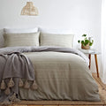 The Linen Yard Signature Ombre Stripe 100% Cotton Duvet Cover Set