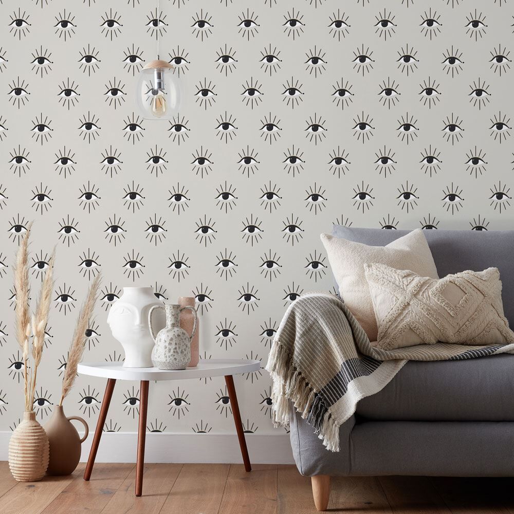 Furn Theia Abstract Eye Printed Wallpaper