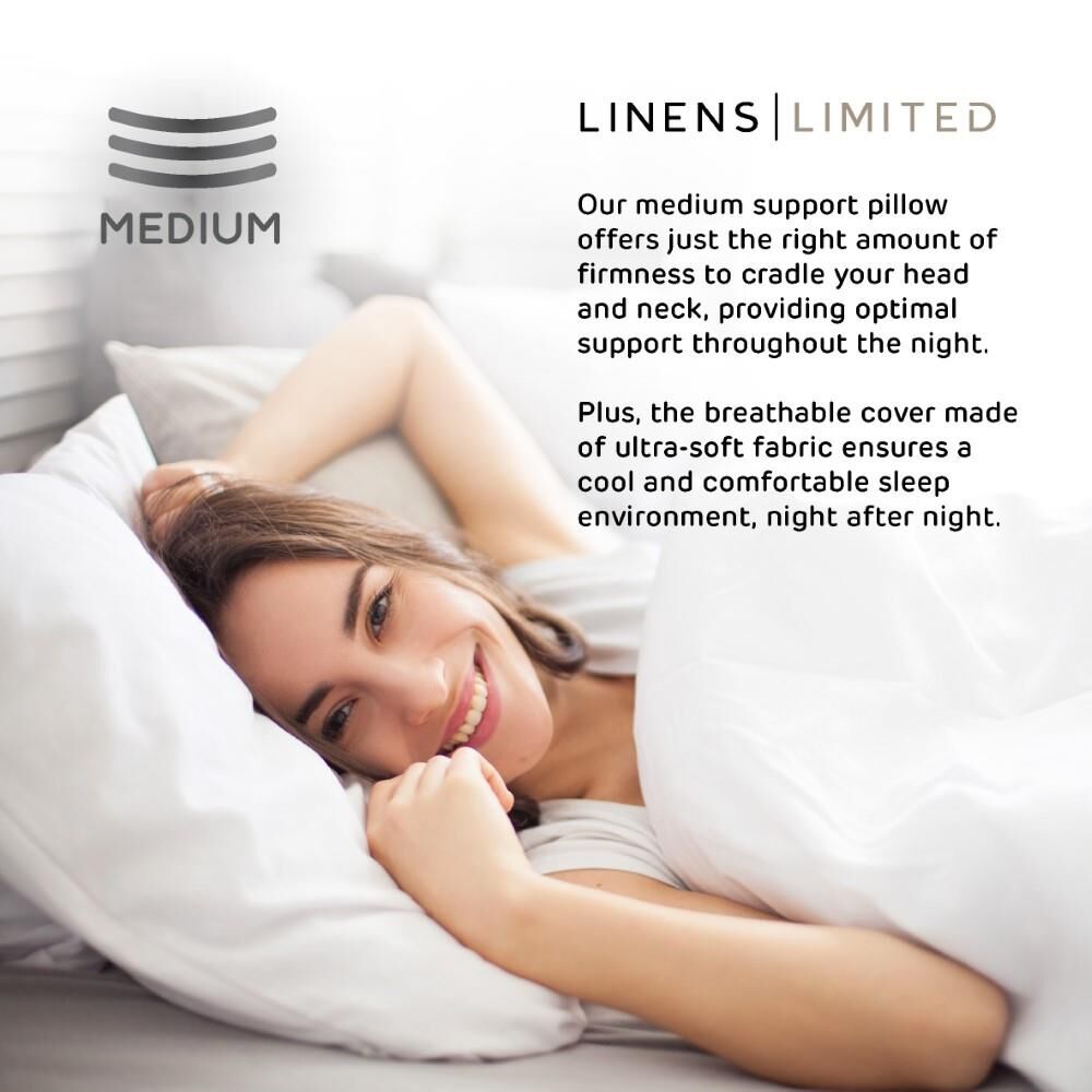 Linens Limited Hotel Quality Luxurious Natural Duck Feather Pillows, 2 Pack