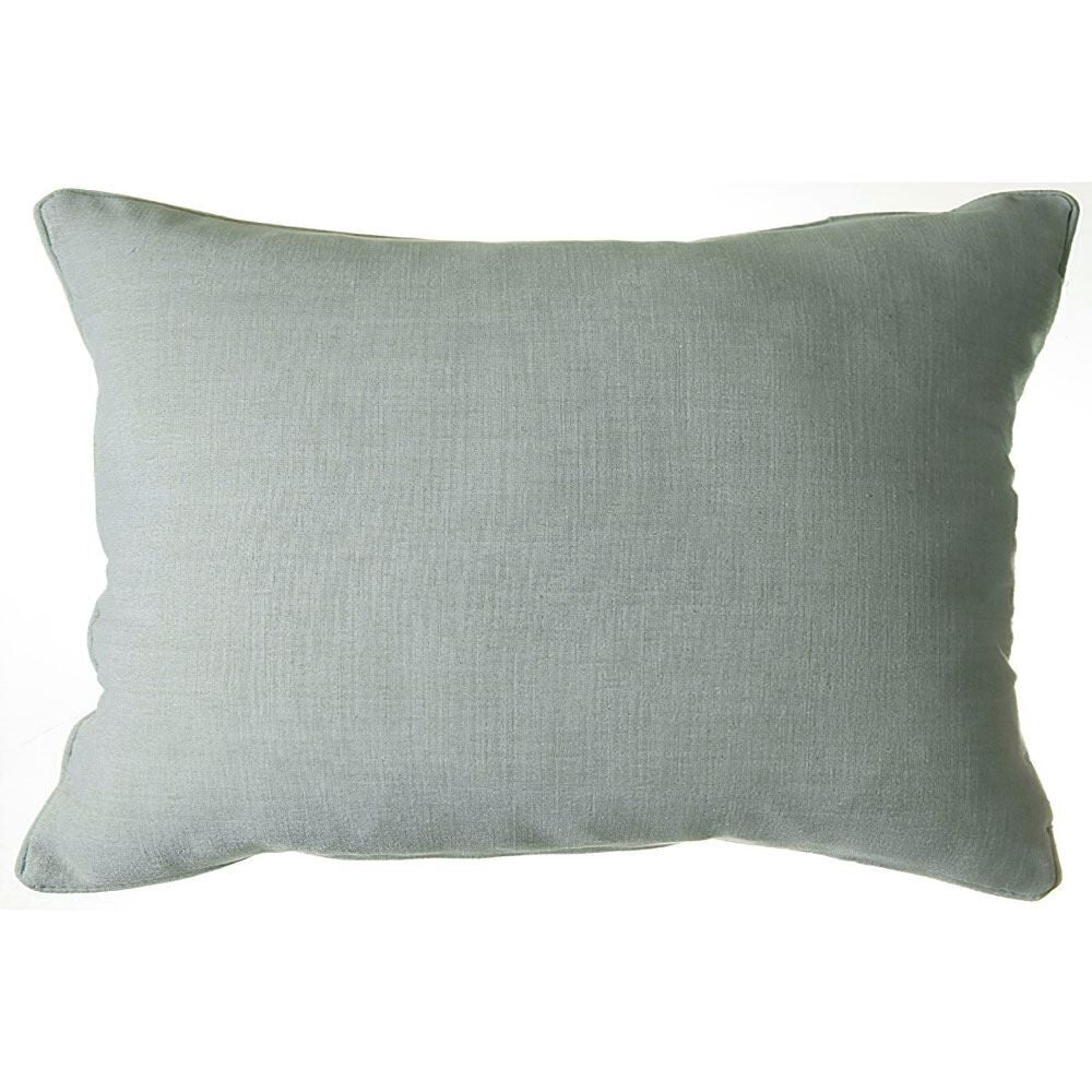 Scatter Box Willow Faux Plain Linen Piped Feather Filled Cushion