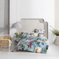 Linen House Lena Botanical Print 100% Cotton Reversible Duvet Cover Set