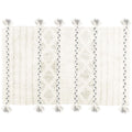 The Linen Yard Tasselled Diamond 100% Cotton Bath Mat