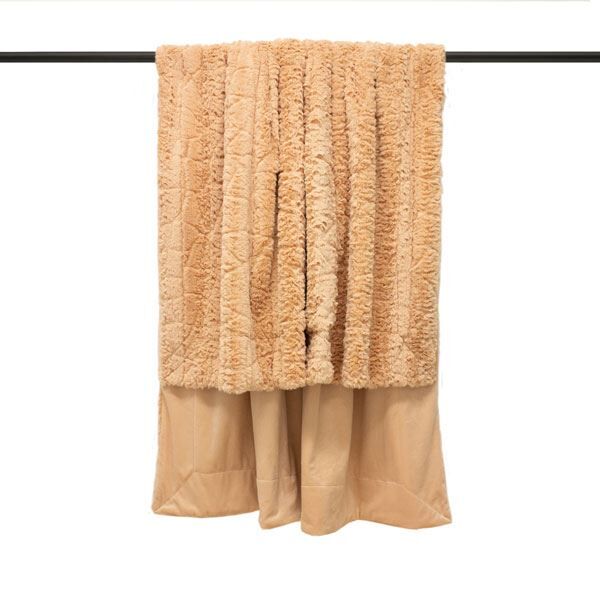 Furn Tundra Faux Fur Throw, Blush Pink, 130 x 180 Cm