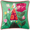 Kate Merritt Flower Girl Botanical Print Piped Edge Cushion Cover, Multi, 43 x 43 Cm