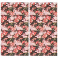 Catherine Lansfield Dramatic Floral Lined Eyelet Curtains, Multi, 66 x 72 Inch