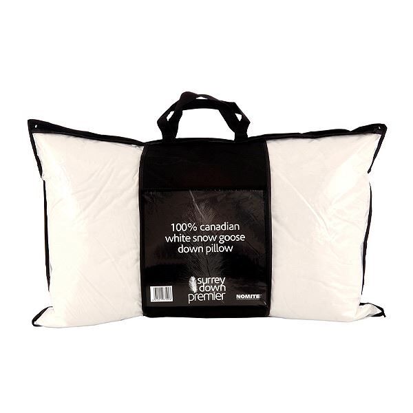 Die Zudecke Canadian White Snow Goose Down Bolster Pillow, 19 x 36 Inch