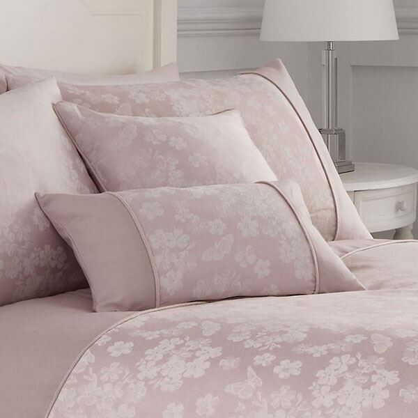 Serene Blossom Floral Jacquard Cotton Blend Cushion Cover