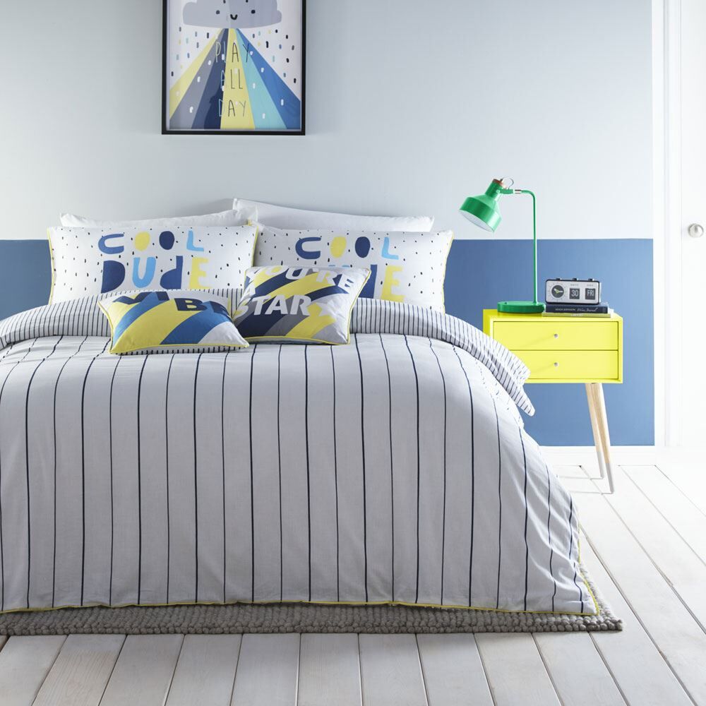 Appletree Kids Billie Stripe Print 100% Cotton Duvet Cover Set