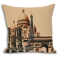 Riva Home Paris City 100% Cotton Cushion Cover, Cream, 45 x 45 Cm