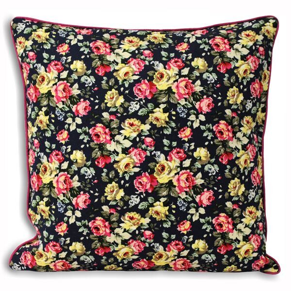 Paoletti Victoria Floral 100% Cotton Cushion Cover, 45 x 45 Cm
