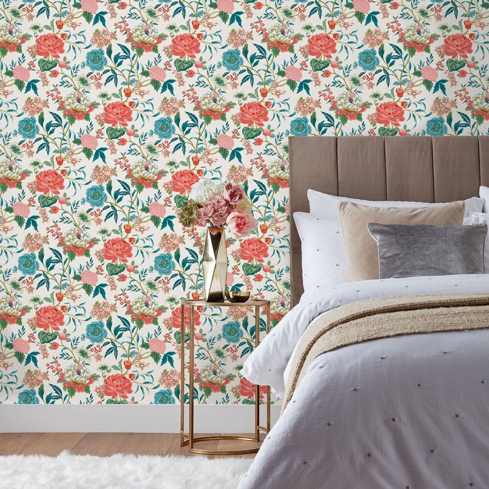 Furn Azalea Floral Printed Wallpaper