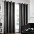 Catherine Lansfield Chelsea Textured Woven Eyelet Curtains